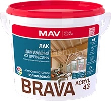 Лак BRAVA ACRYL 43 для изделий из древесины