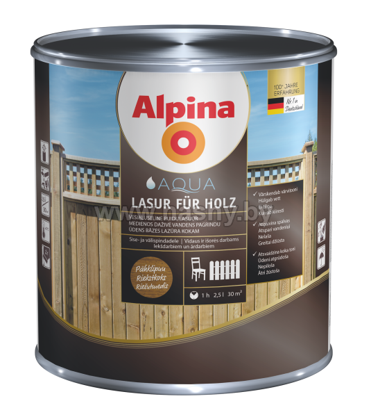 Лазурь для дерева Alpina Aqua Lasur für Holz