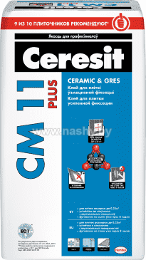 Растворная сухая облицовочная смесь CERESIT, CM 11 Plus, 25кг
