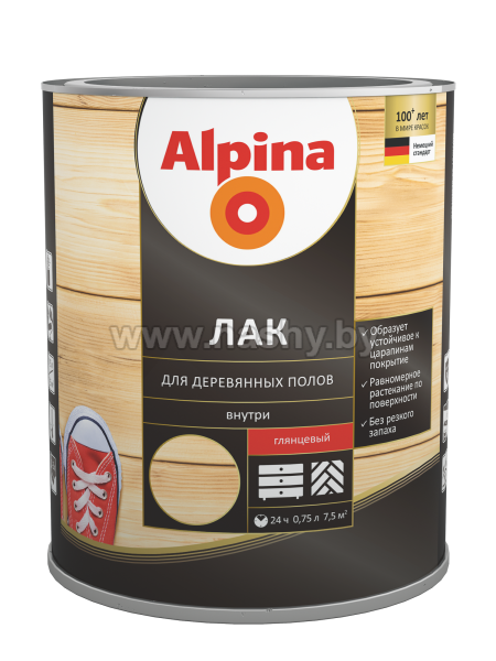 Лак для деревянных полов Alpina