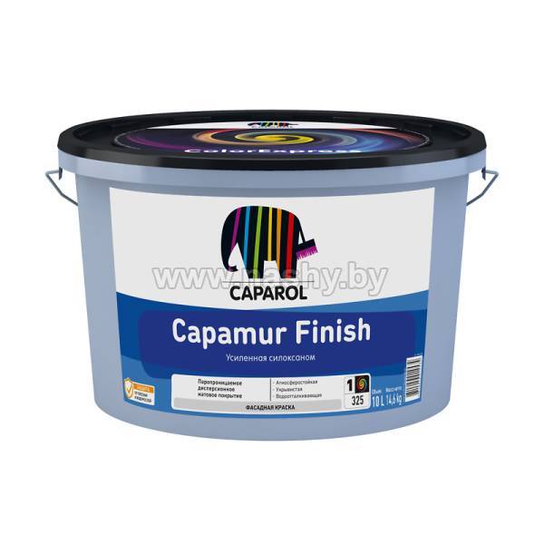Caparol Capamur Finish Усиленная силоксаном фасадная краска с биоцидной защитой